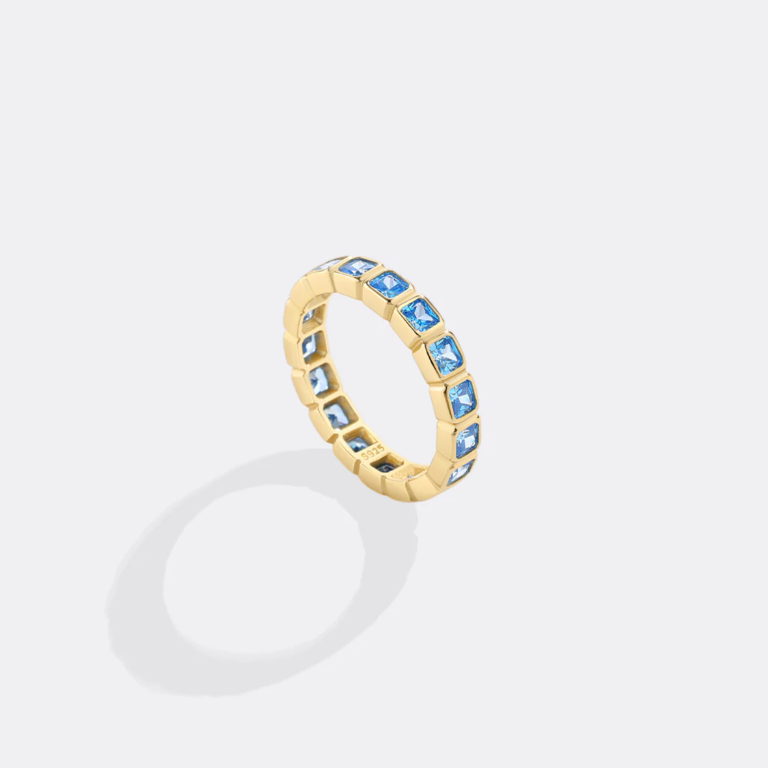 Asscher Cut Birthstone Eternity Ring - Image 8