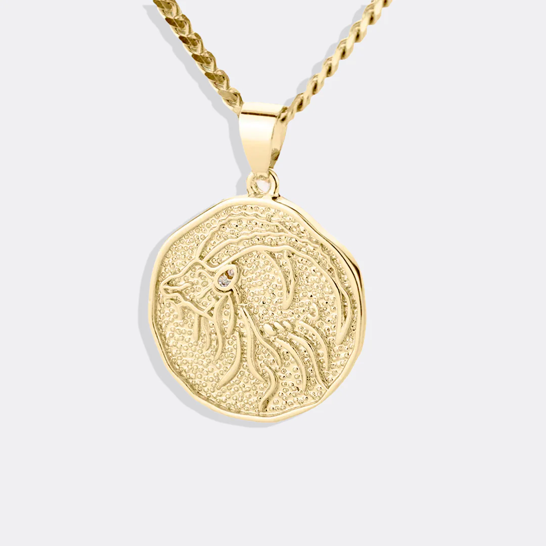 Astrological Sign Coin Pendant Necklace - Image 10