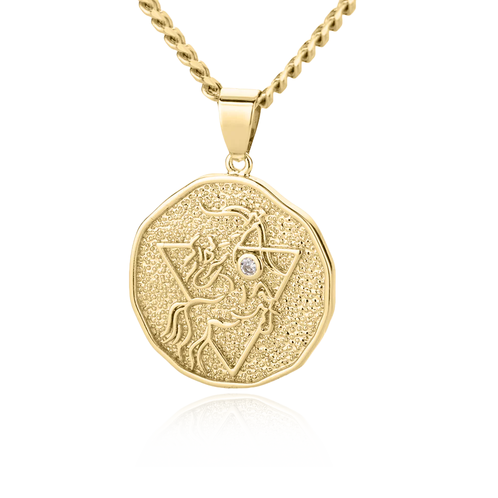 Astrological Sign Coin Pendant Necklace - Image 18
