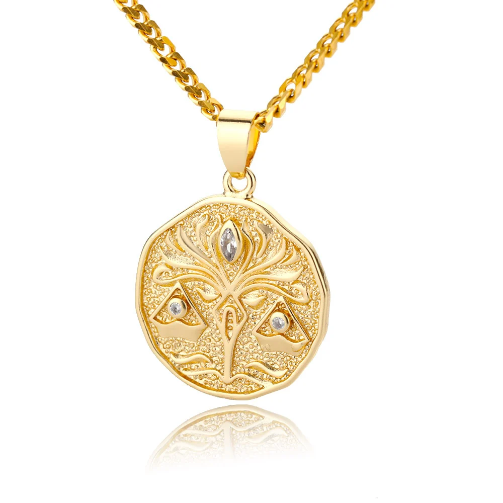Astrological Sign Coin Pendant Necklace - Image 26