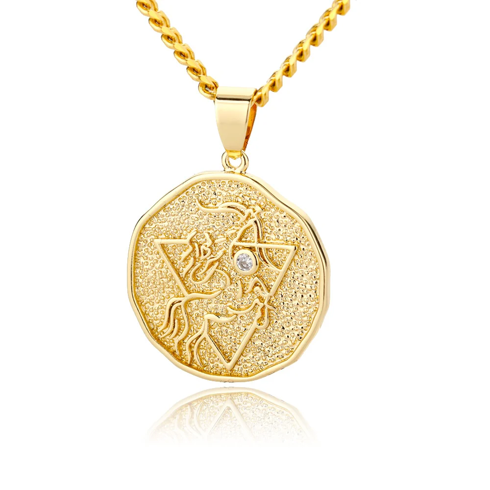 Astrological Sign Coin Pendant Necklace - Image 29