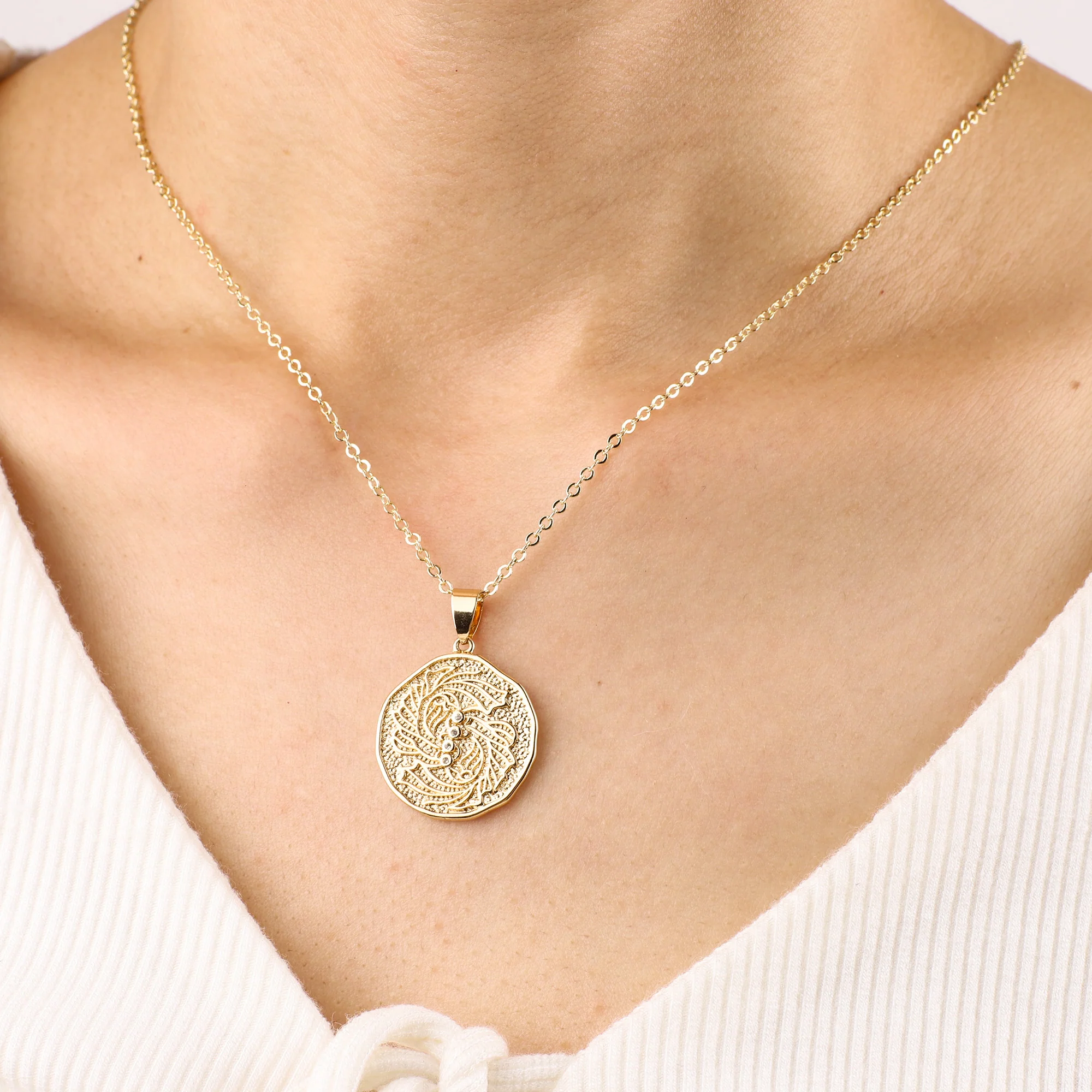 Astrological Sign Coin Pendant Necklace - Image 39