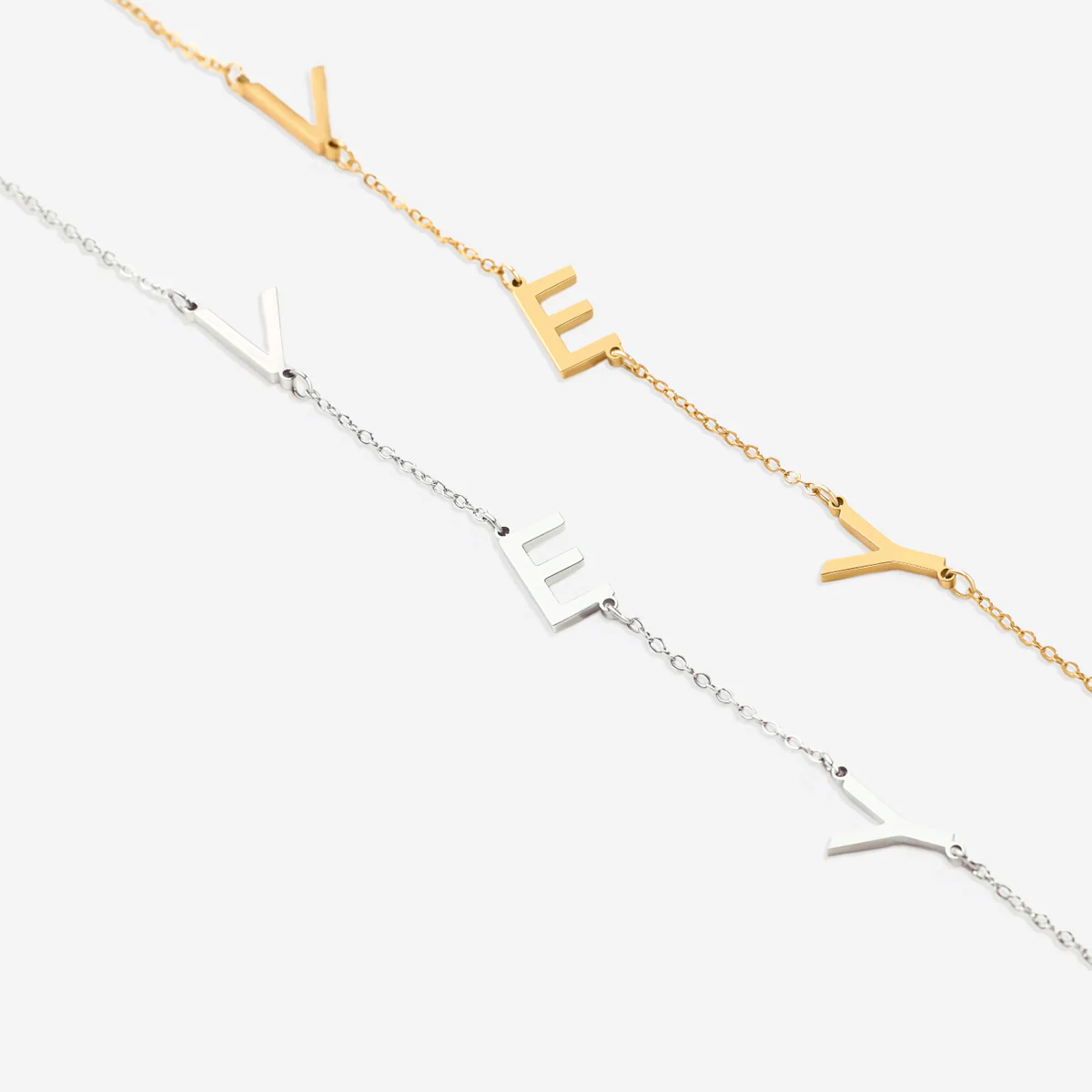 Asymmetrical Initials Necklace - Image 6