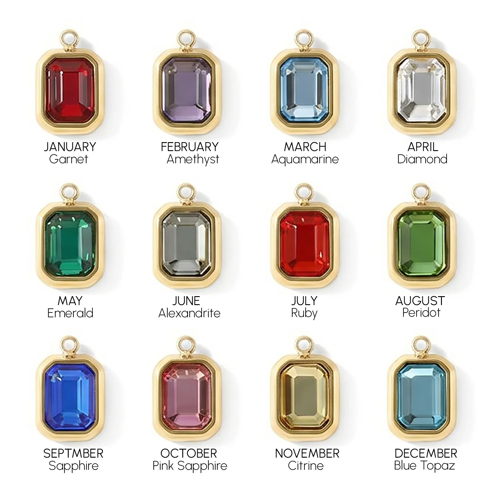 Baguette Birthstone Charm - Image 30