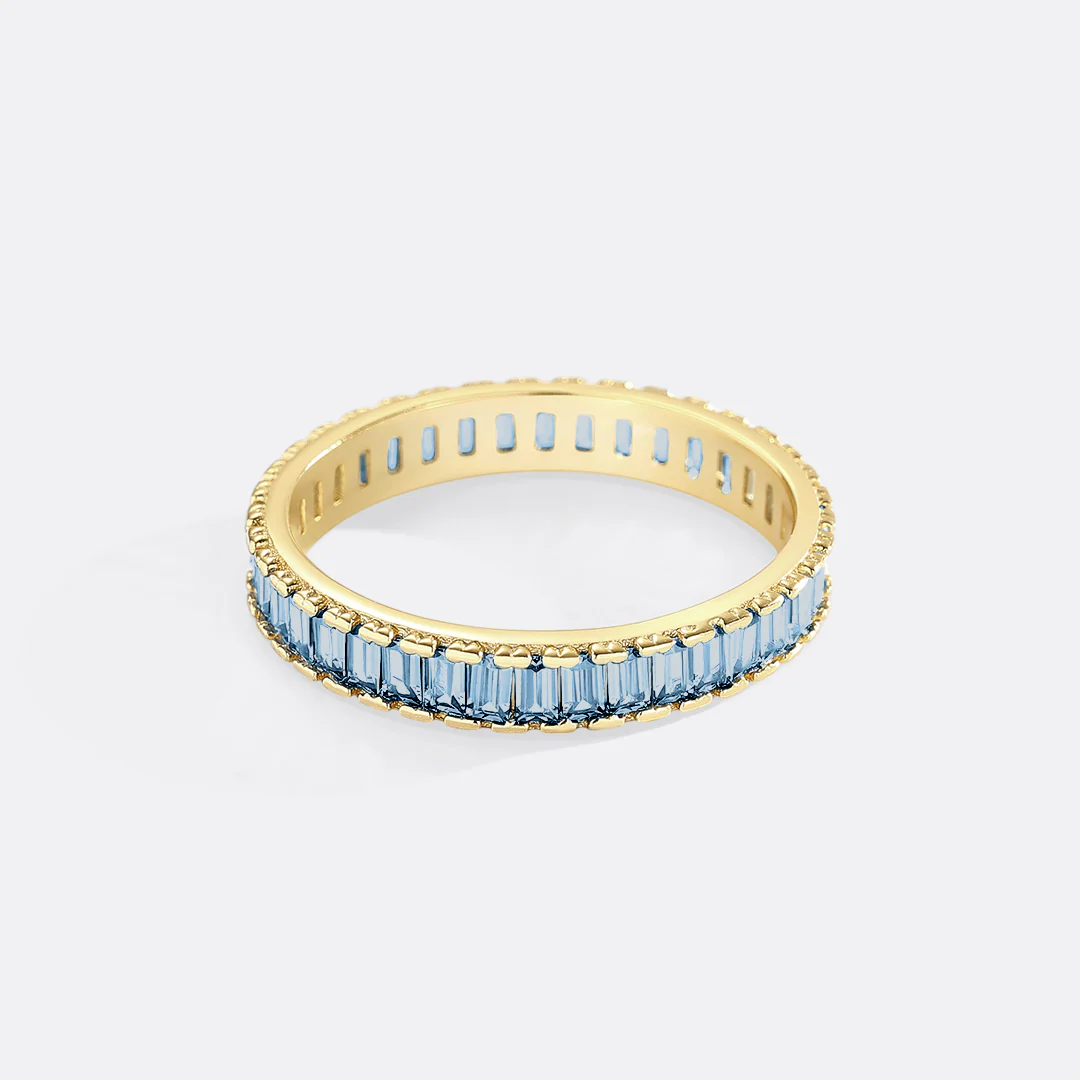Baguette Birthstone Eternity Band - Image 20