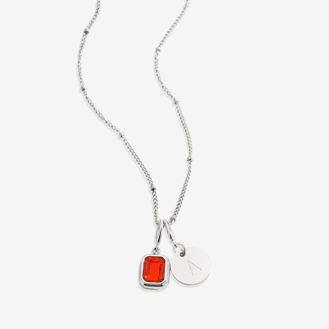 Baguette Birthstone & Initial Necklace - Image 153