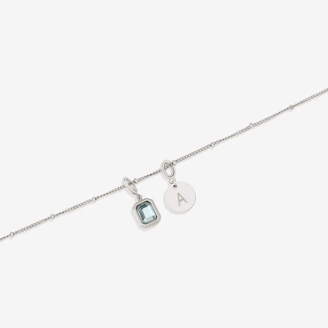 Baguette Birthstone & Initial Necklace - Image 55