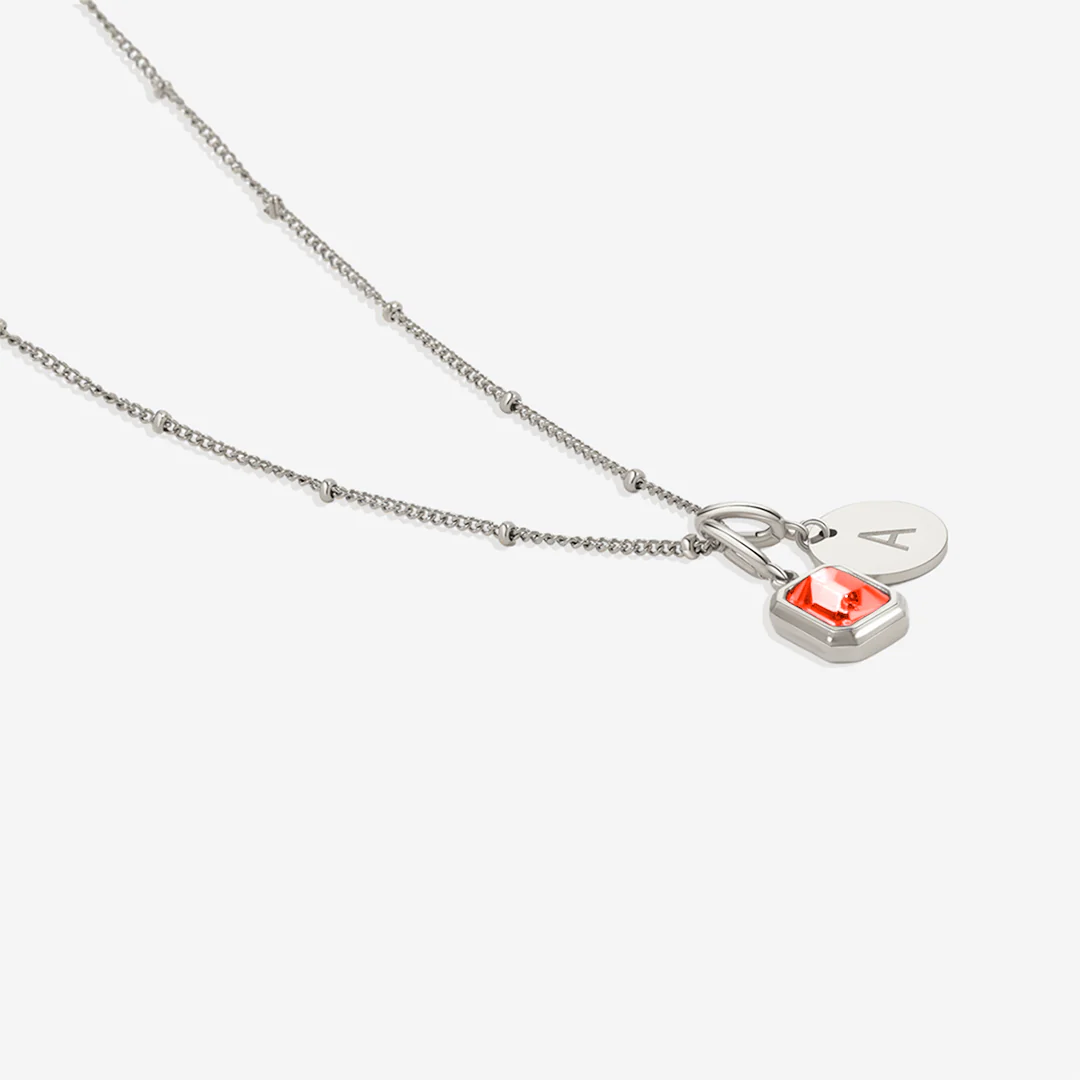 Baguette Birthstone & Initial Necklace - Image 62