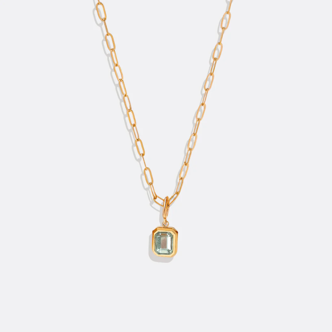 Baguette Birthstone Necklace - Image 10
