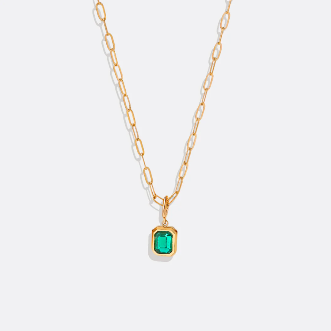 Baguette Birthstone Necklace - Image 12