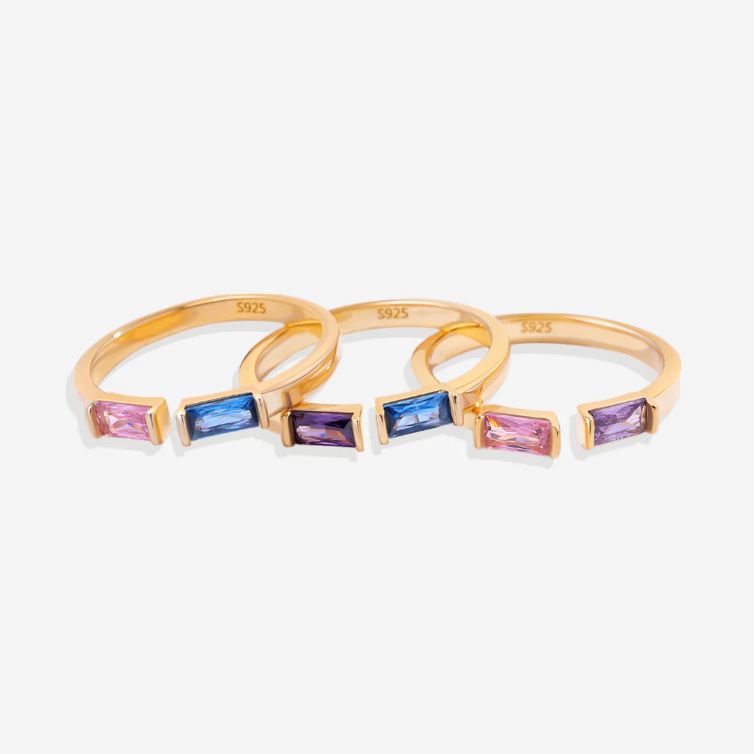 Adjustable Double Birthstone Ring - Image 12