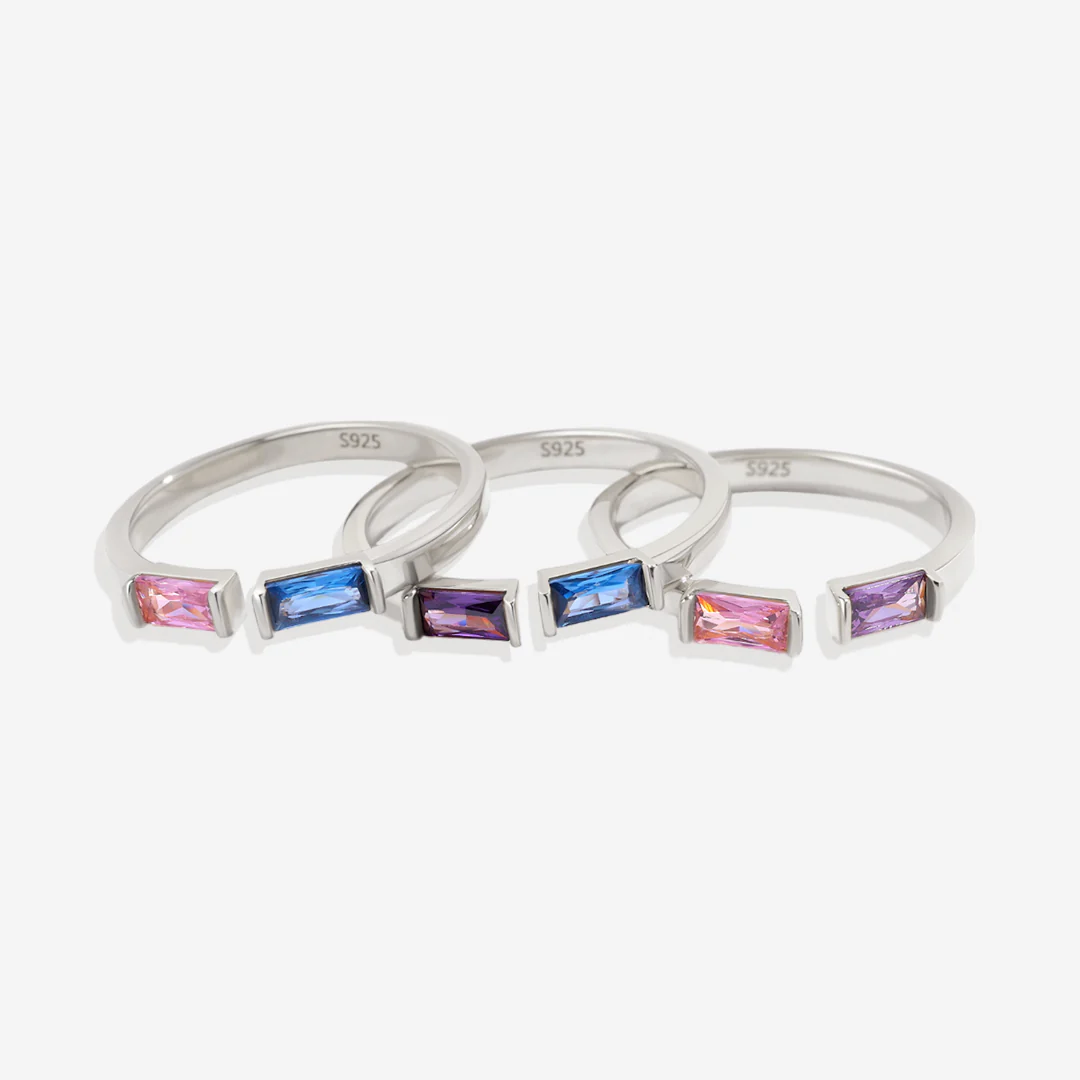 Adjustable Double Birthstone Ring - Image 13
