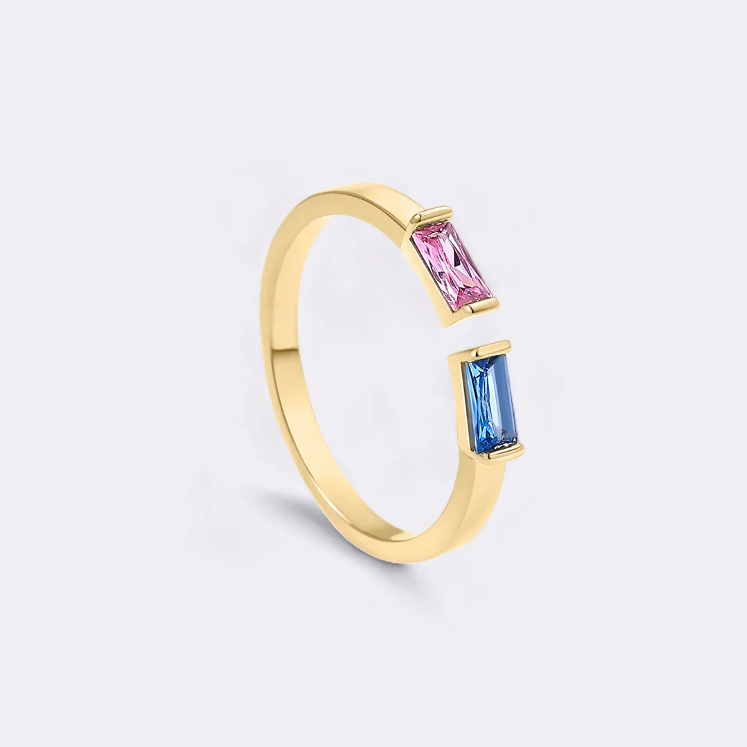 Adjustable Double Birthstone Ring - Image 19