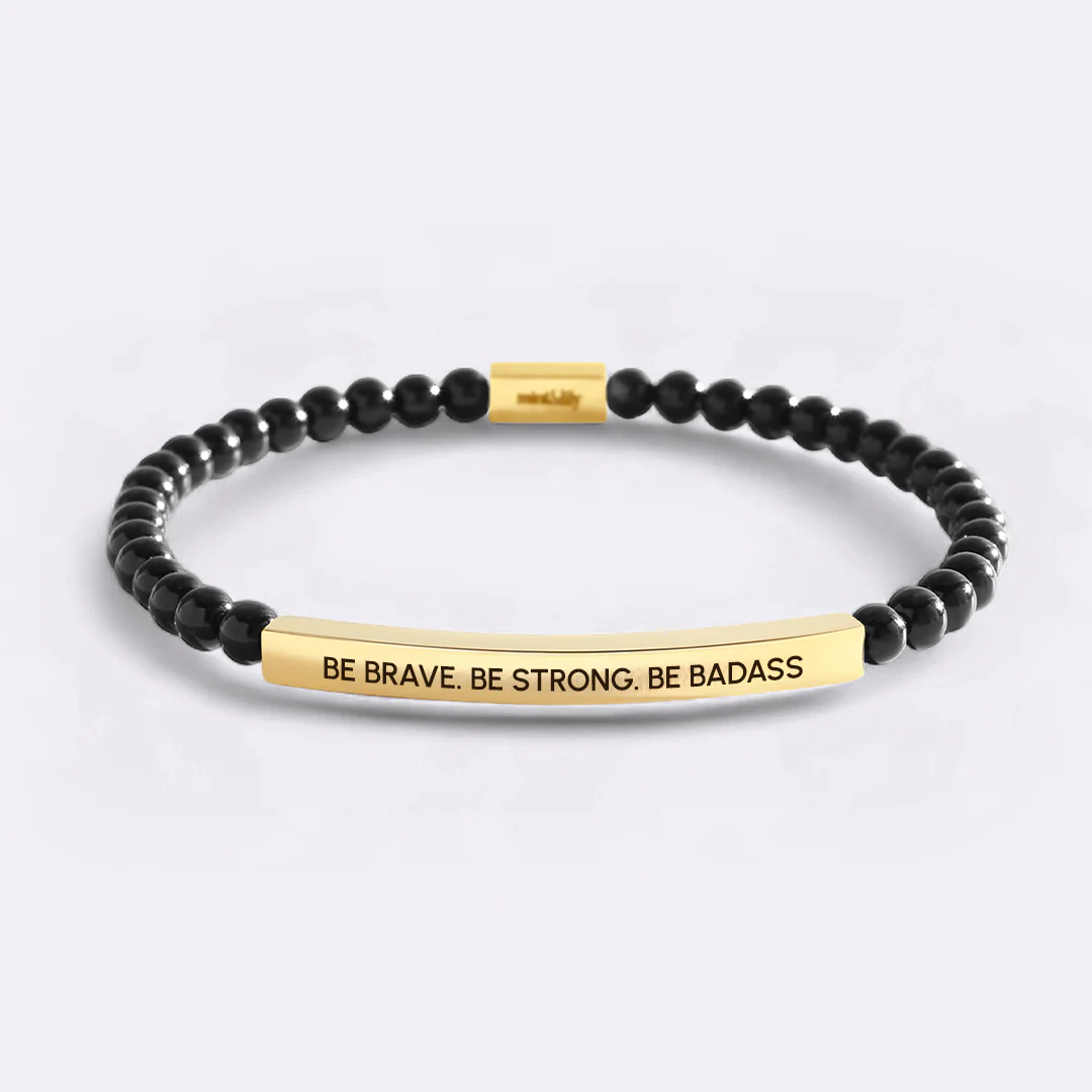 Be Brave. Be Strong. Be Badass Beaded Inspire Bracelet - Image 16