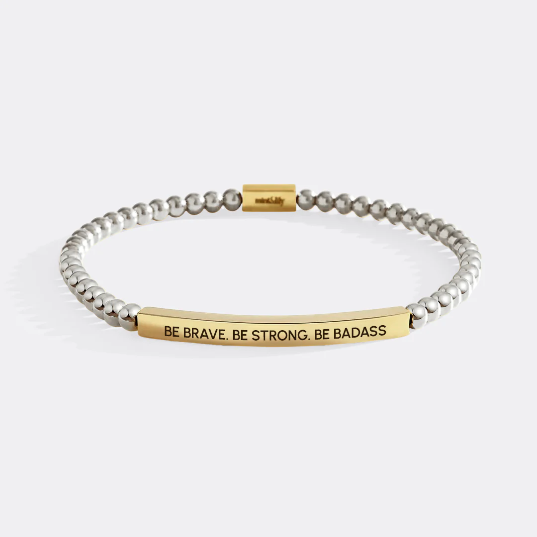 Be Brave. Be Strong. Be Badass Beaded Inspire Bracelet - Image 9