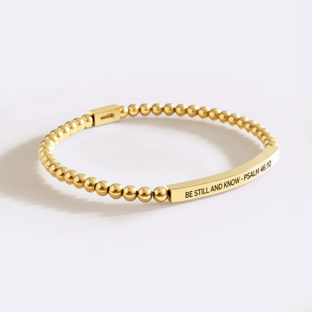 Be Still and Know - Psalm 46:10 Beaded Inspire Bracelet - Image 4