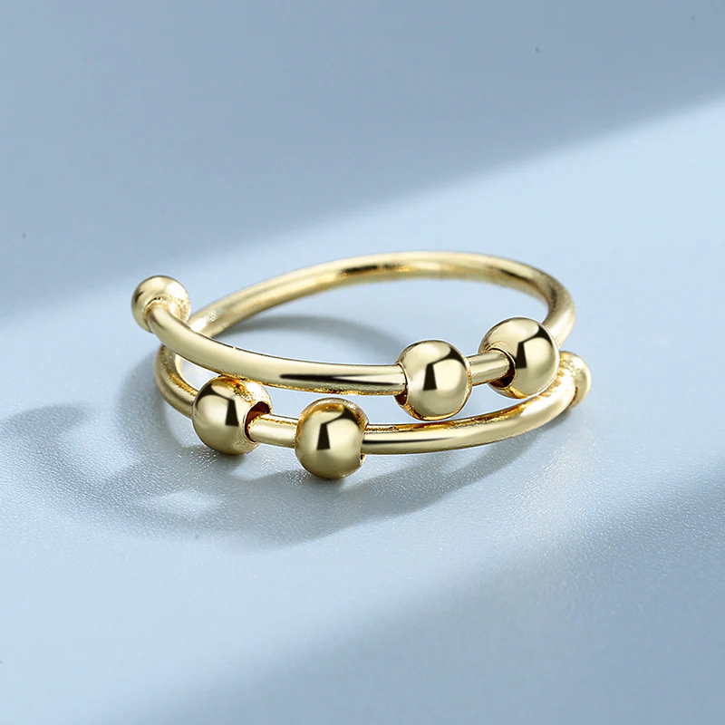 Adjustable Beaded Fidget Ring - Image 8
