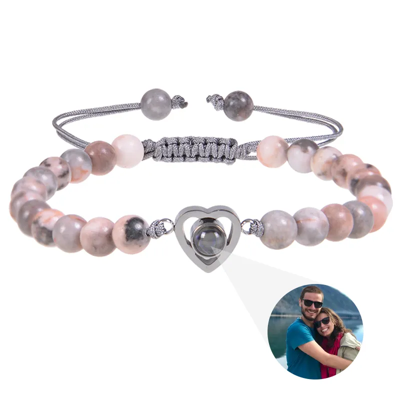 Beaded Heart Photo Bracelet - Image 38