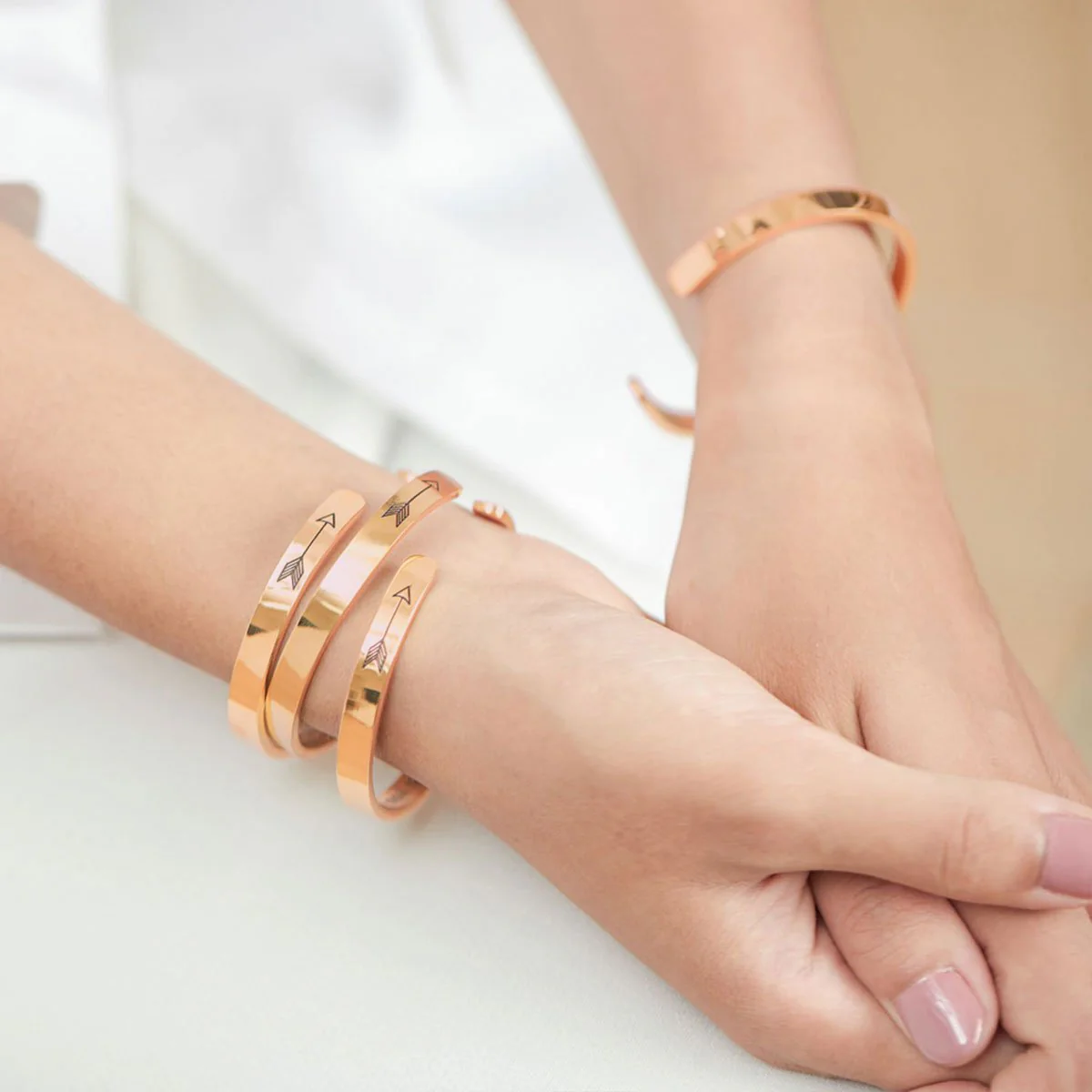 Beautiful Girl You Can Do Hard Things Personalizable Cuff Bracelet - Image 11