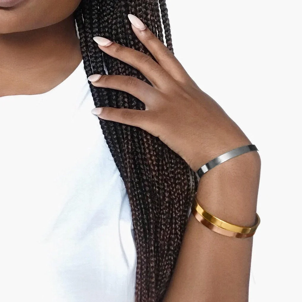 Beautiful Girl You Can Do Hard Things Personalizable Cuff Bracelet - Image 20