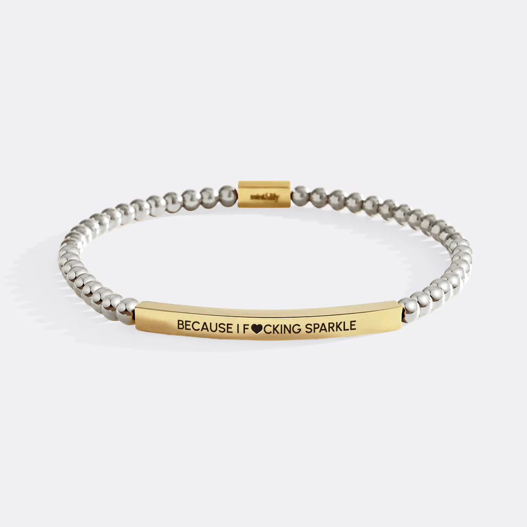 Because I F♥cking Sparkle Beaded Inspire Bracelet - Image 10