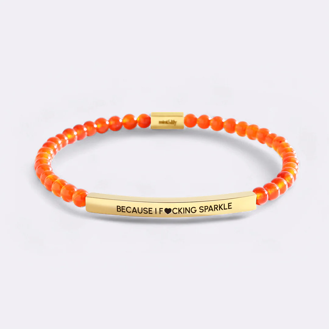 Because I F♥cking Sparkle Beaded Inspire Bracelet - Image 15