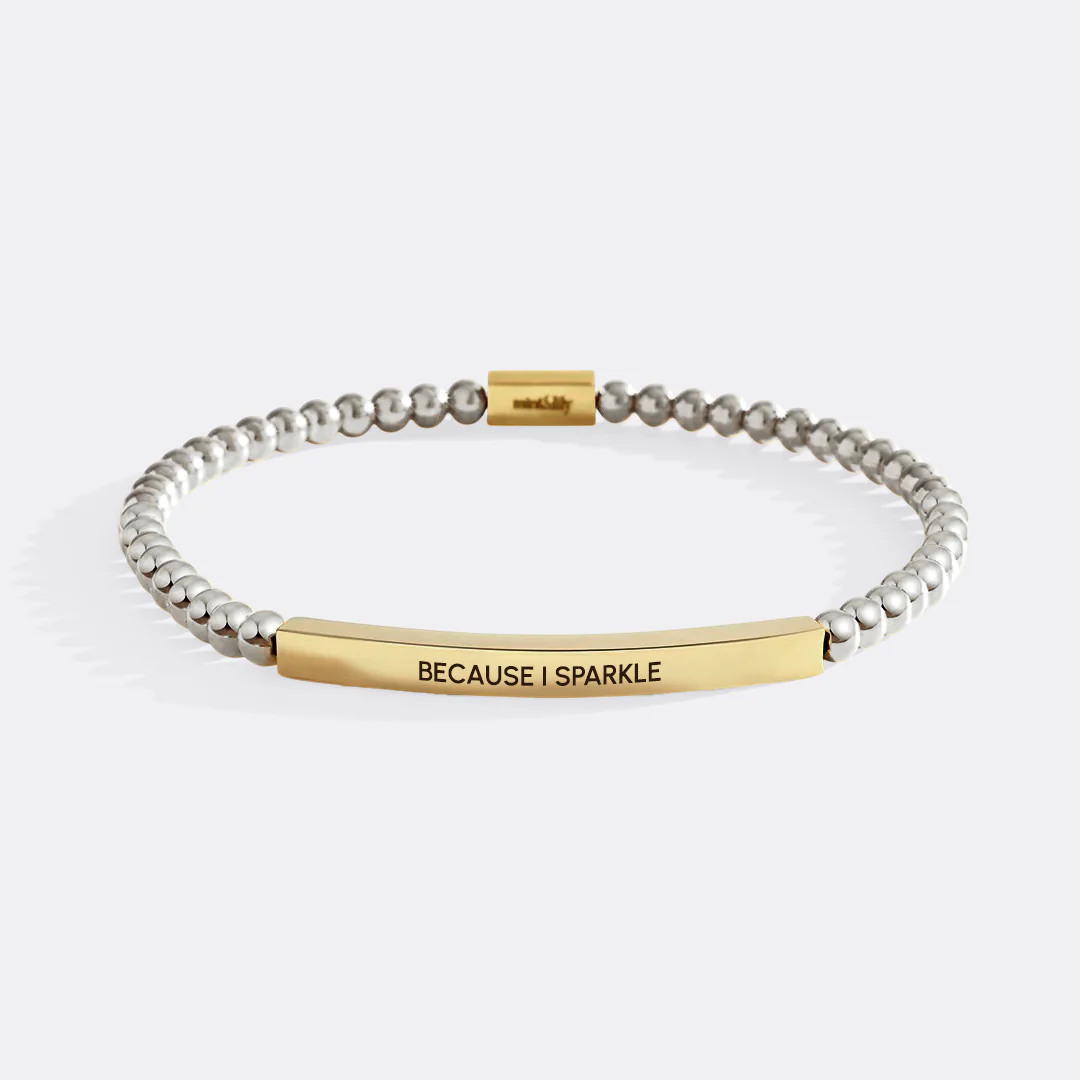 Because I Sparkle Beaded Inspire Bracelet - Image 4