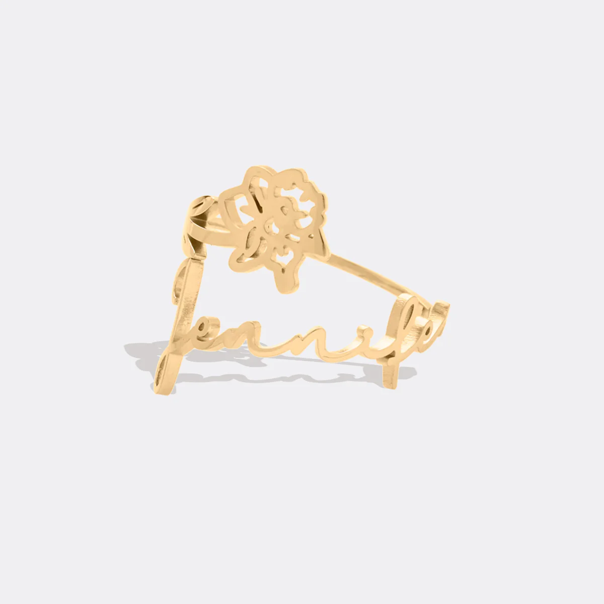 Birth Flower Name Ring - Image 13