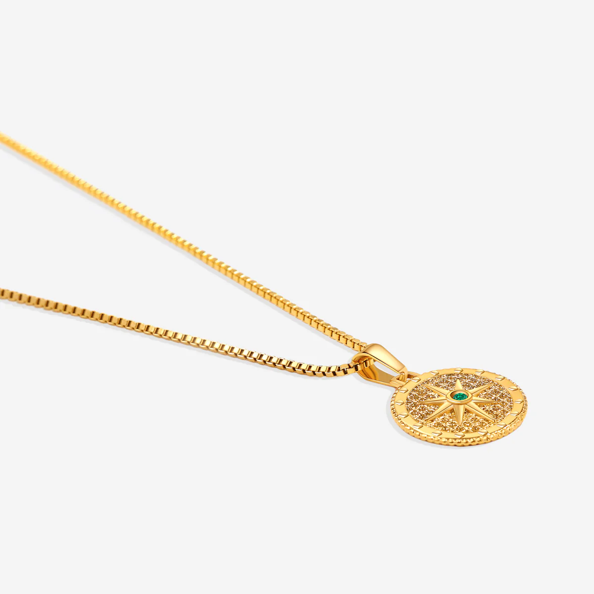 Birthstone Compass Pendant Necklace - Image 11