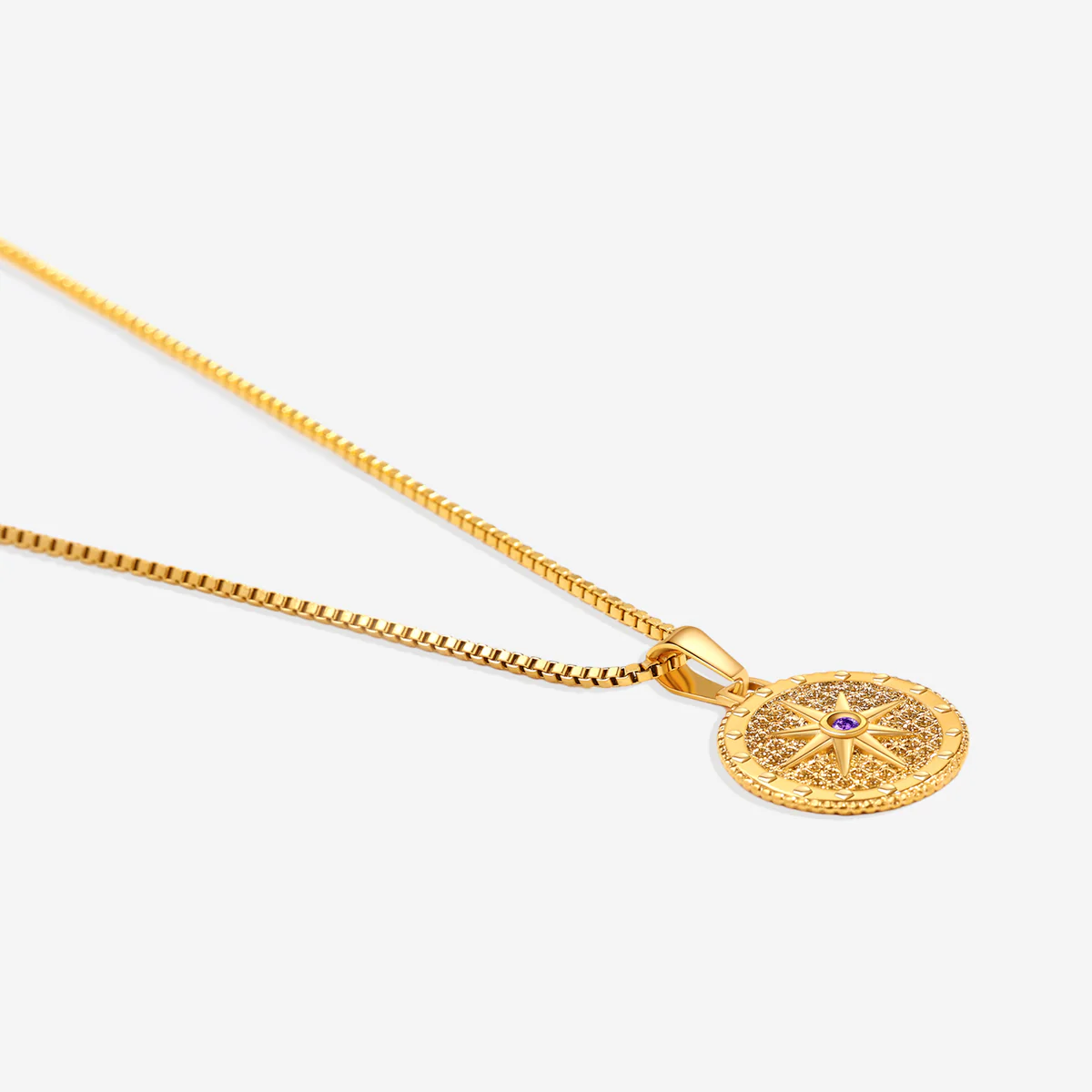 Birthstone Compass Pendant Necklace - Image 13
