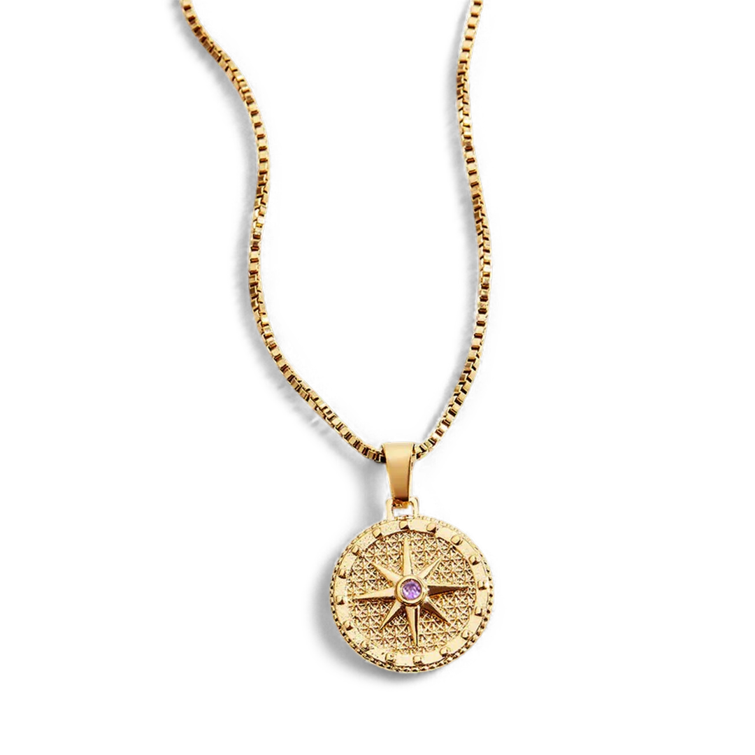 Birthstone Compass Pendant Necklace - Image 21