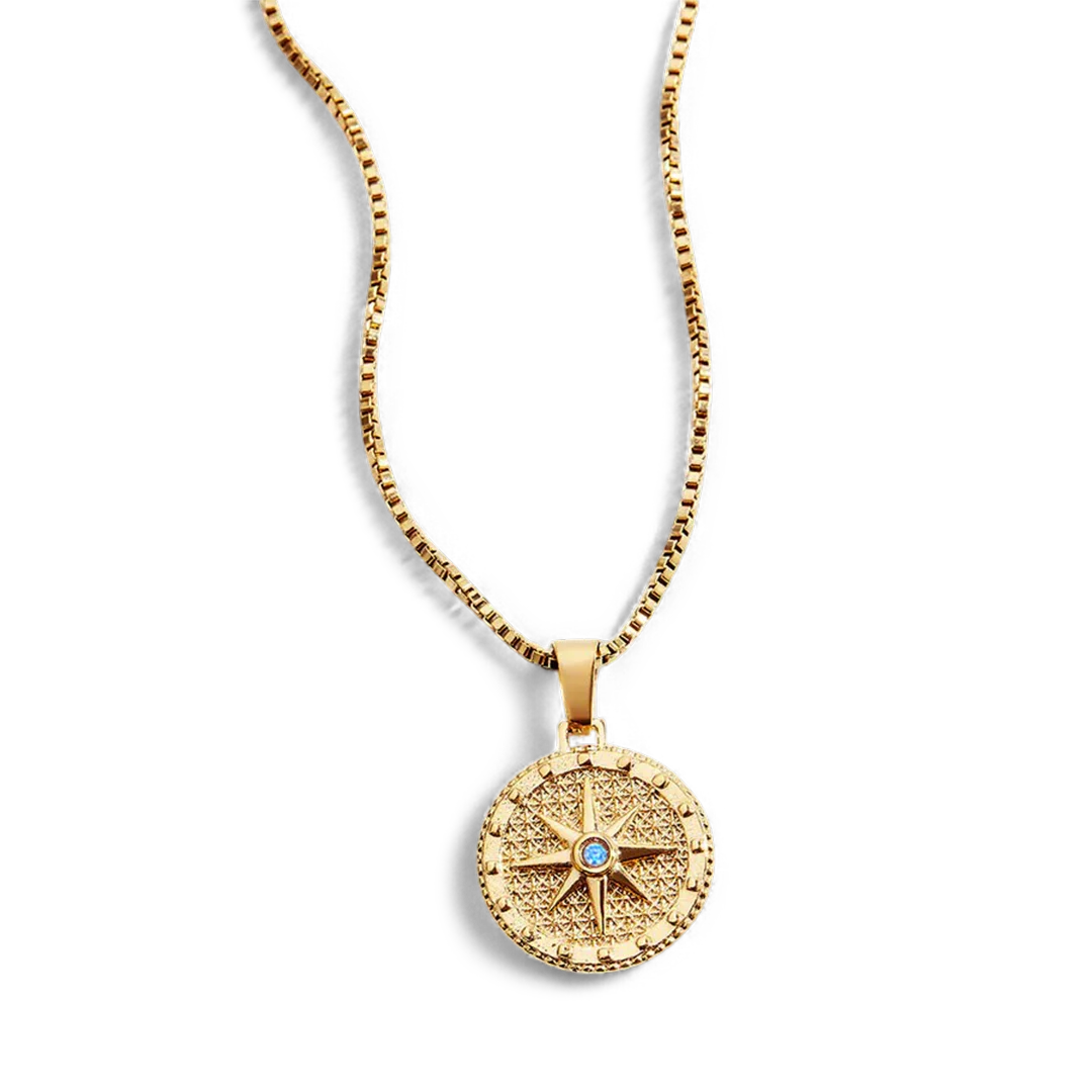 Birthstone Compass Pendant Necklace - Image 22