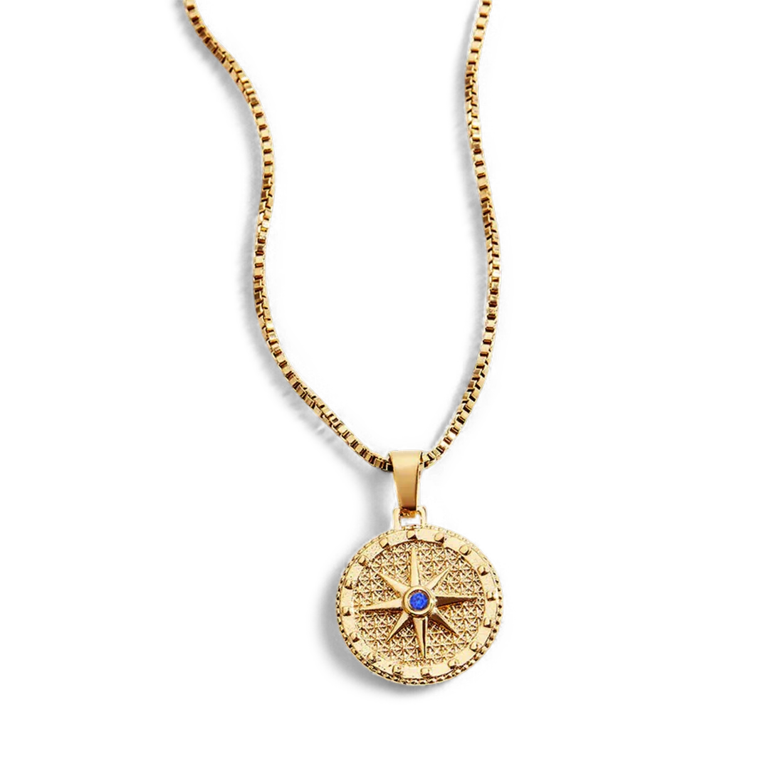 Birthstone Compass Pendant Necklace - Image 28