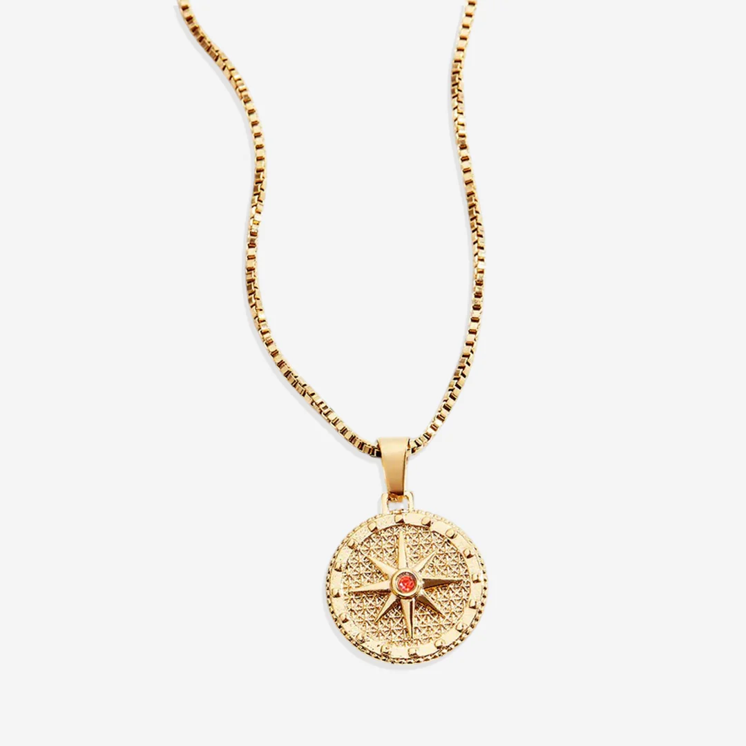 Birthstone Compass Pendant Necklace - Image 32