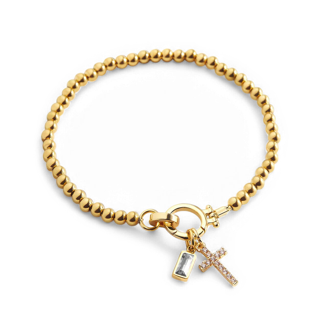 Cross Charm Birthstone Bracelet - Image 30