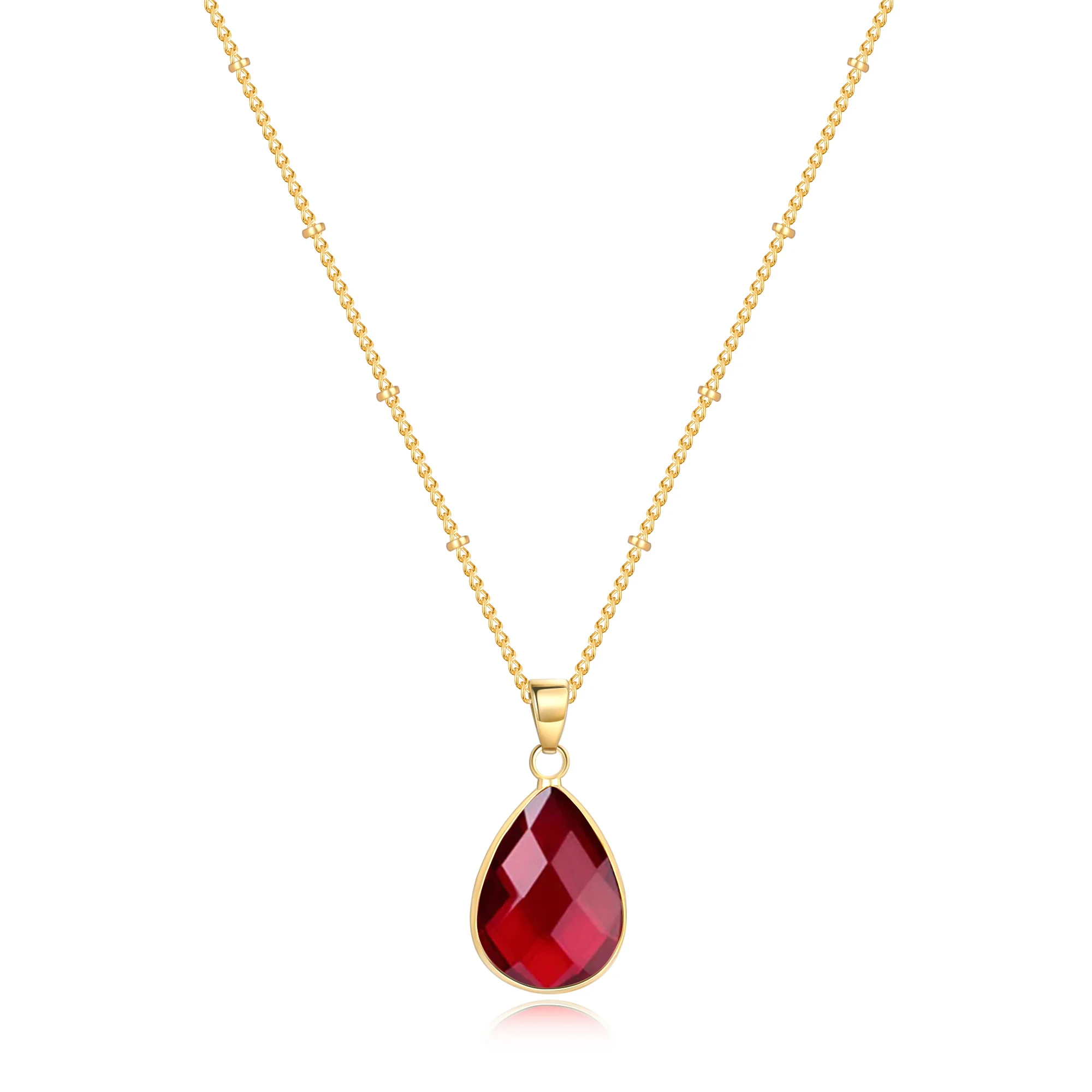 Birthstone Drop Pendant Necklace - Image 3