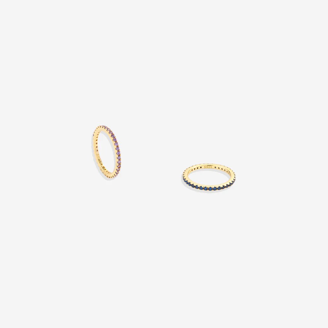 August Birthstone Eternity Stacking Ring - Image 6