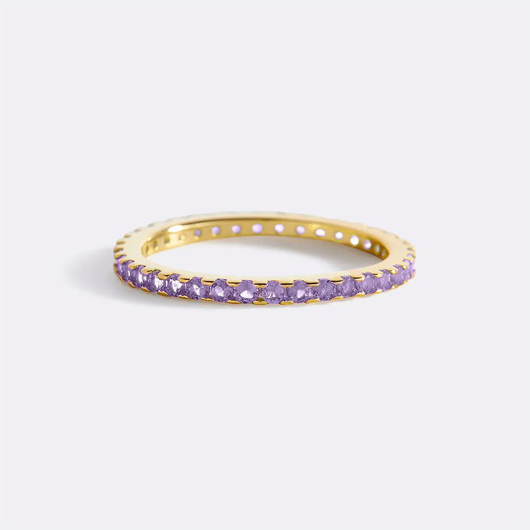Febuary Birthstone Eternity Stacking Ring - Image 26