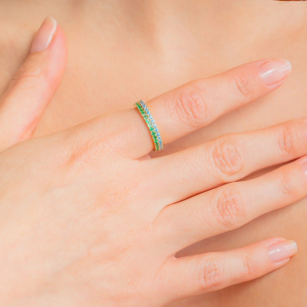January Birthstone Eternity Stacking Ring - Image 3