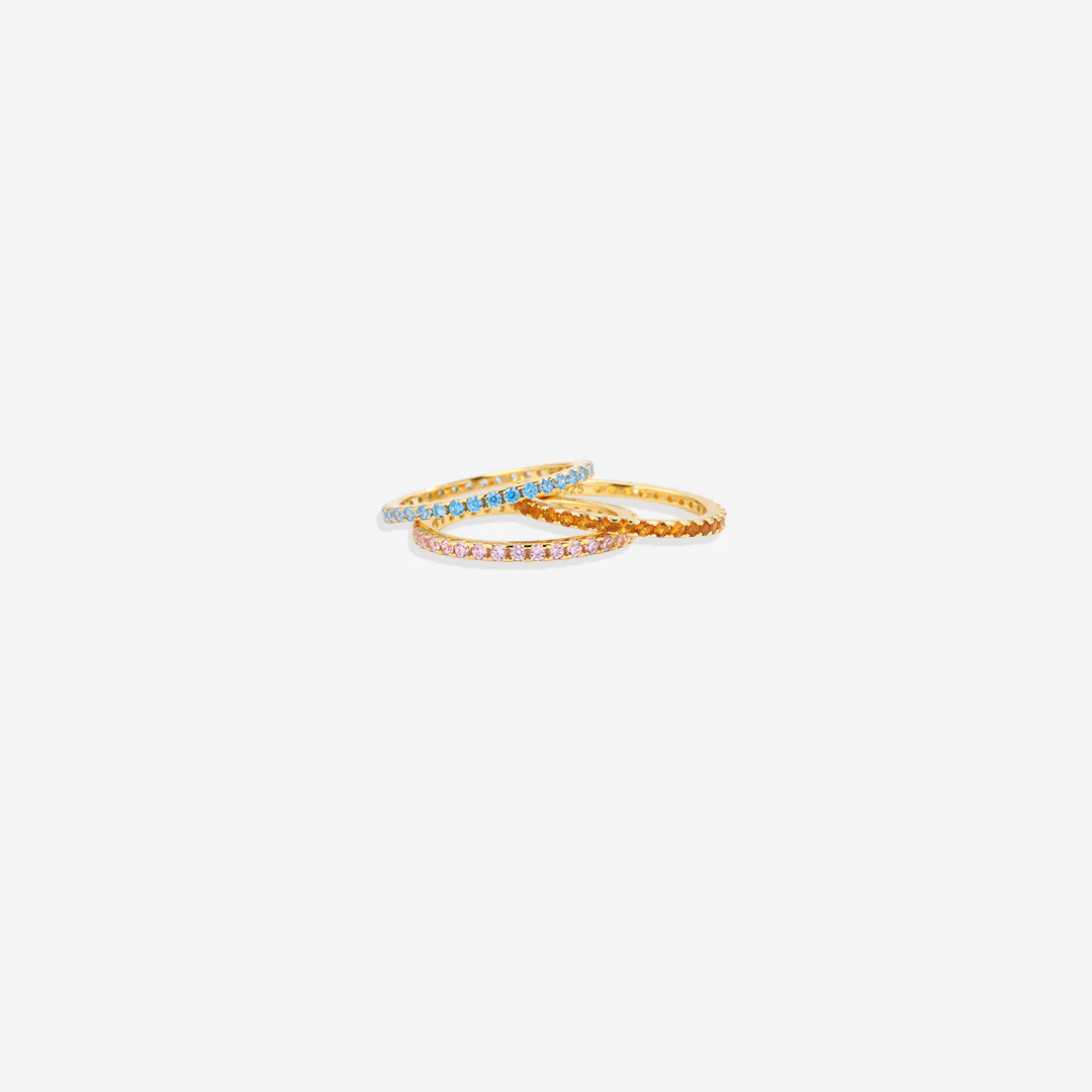March Birthstone Eternity Stacking Ring - Image 7