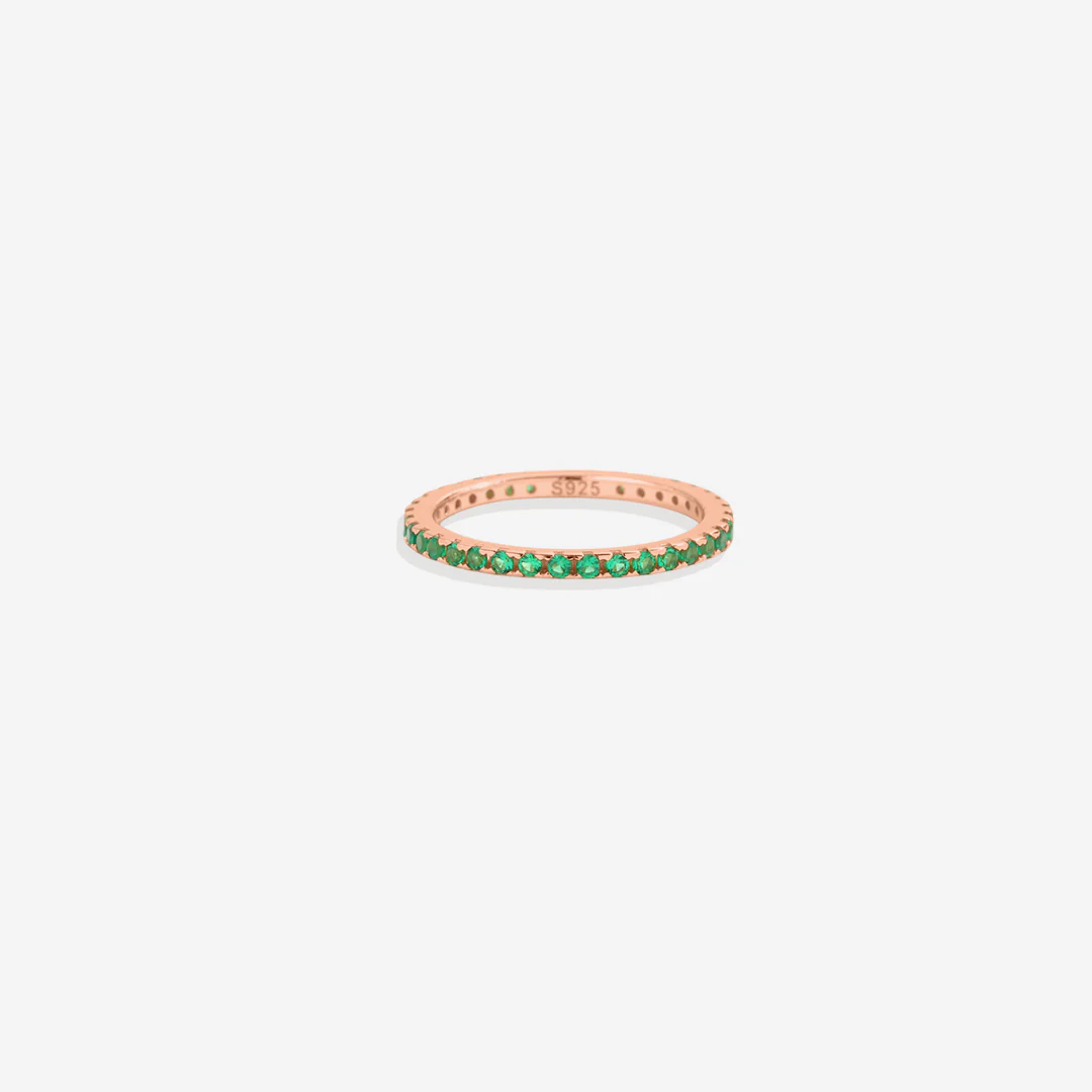 May Birthstone Eternity Stacking Ring - Image 20