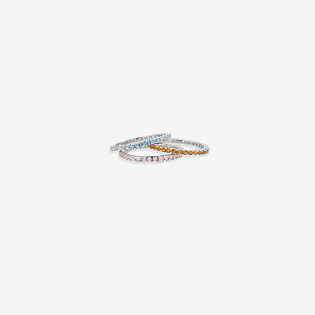 October Birthstone Eternity Stacking Ring - Image 18