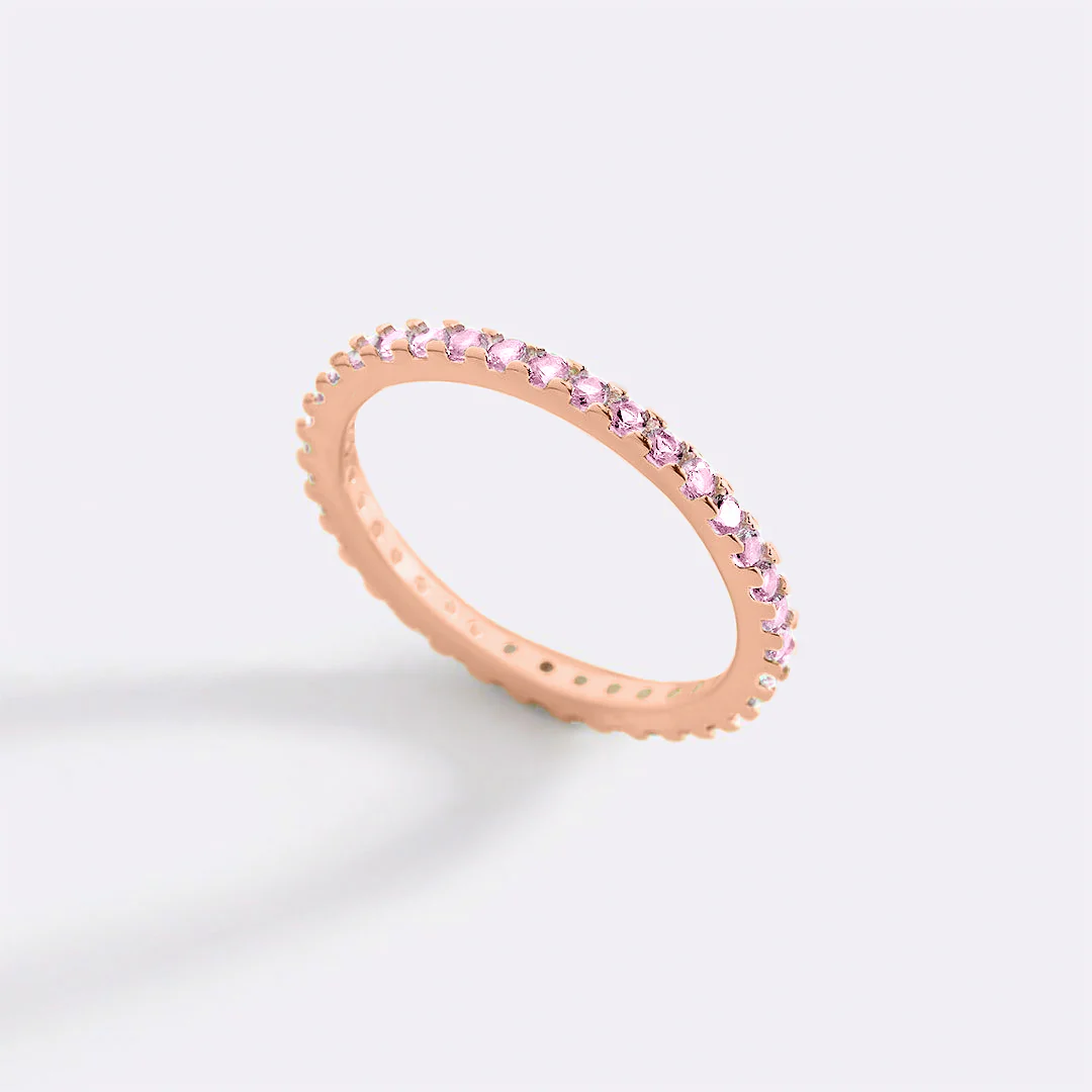 October Birthstone Eternity Stacking Ring - Image 23
