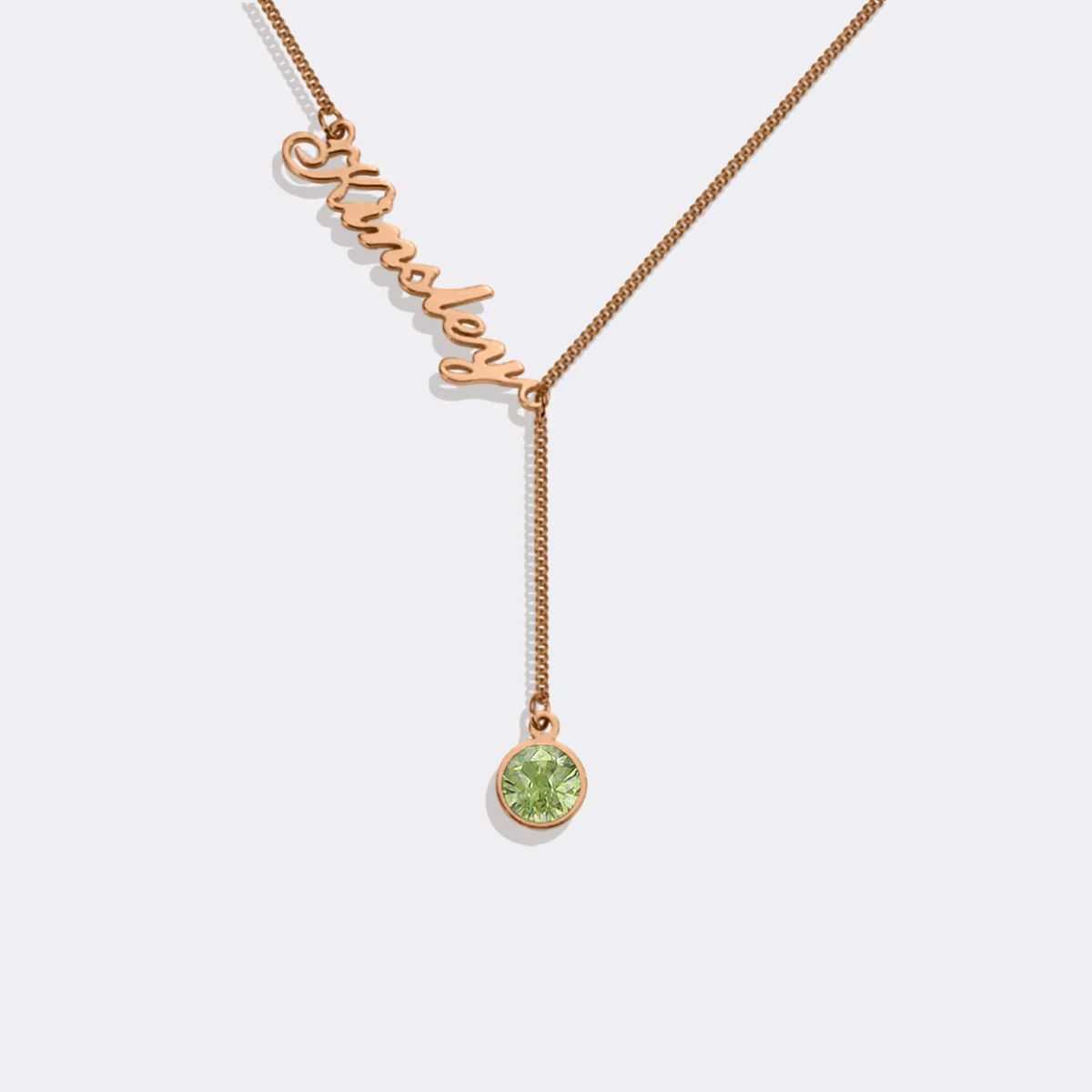 Birthstone Lariat Name Necklace - Image 29