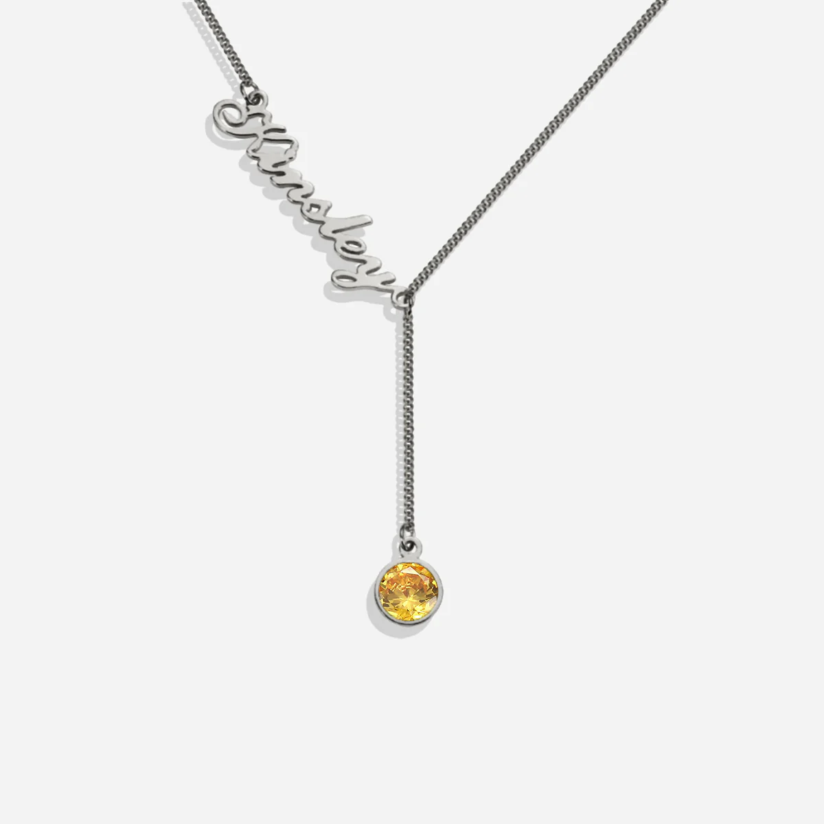 Birthstone Lariat Name Necklace - Image 39