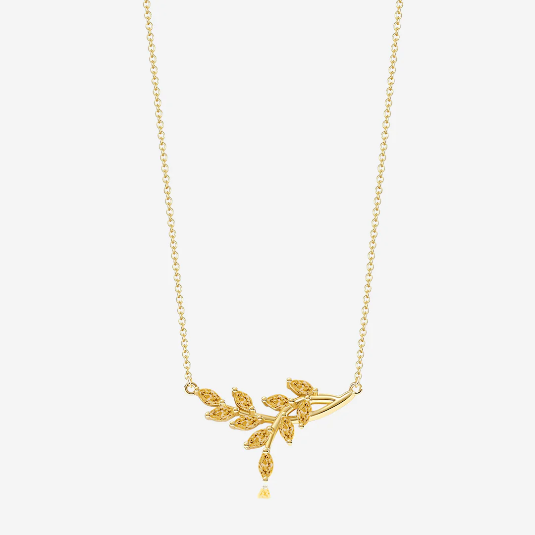 Birthstone Leaf Pendant Necklace - Image 18