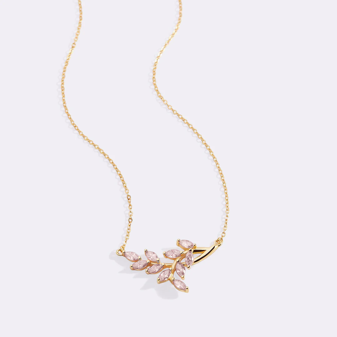 Birthstone Leaf Pendant Necklace - Image 26