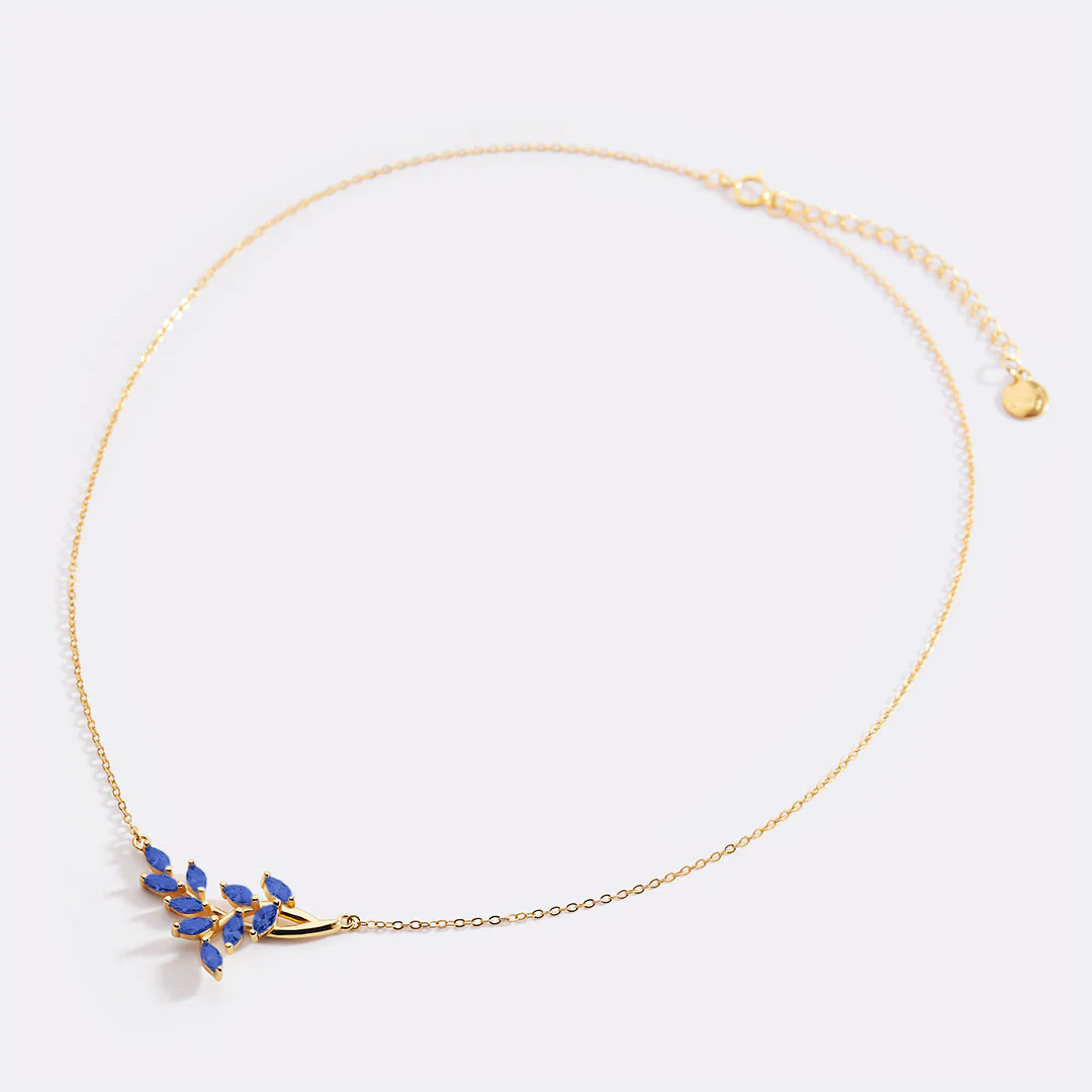 Birthstone Leaf Pendant Necklace - Image 41