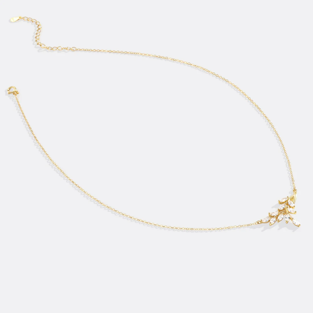Birthstone Leaf Pendant Necklace - Image 7