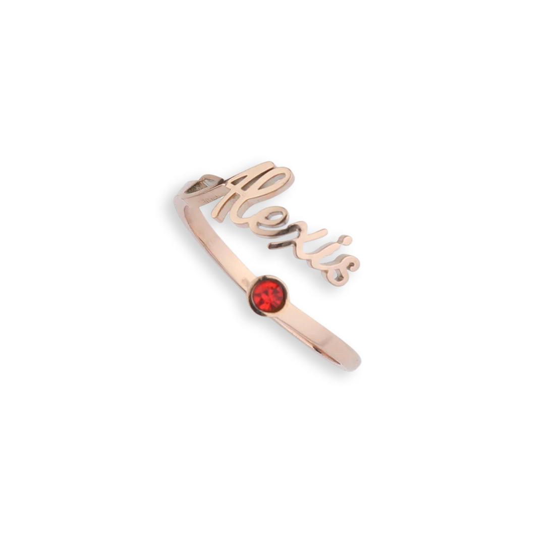 Custom Name Birthstone Ring - Image 15